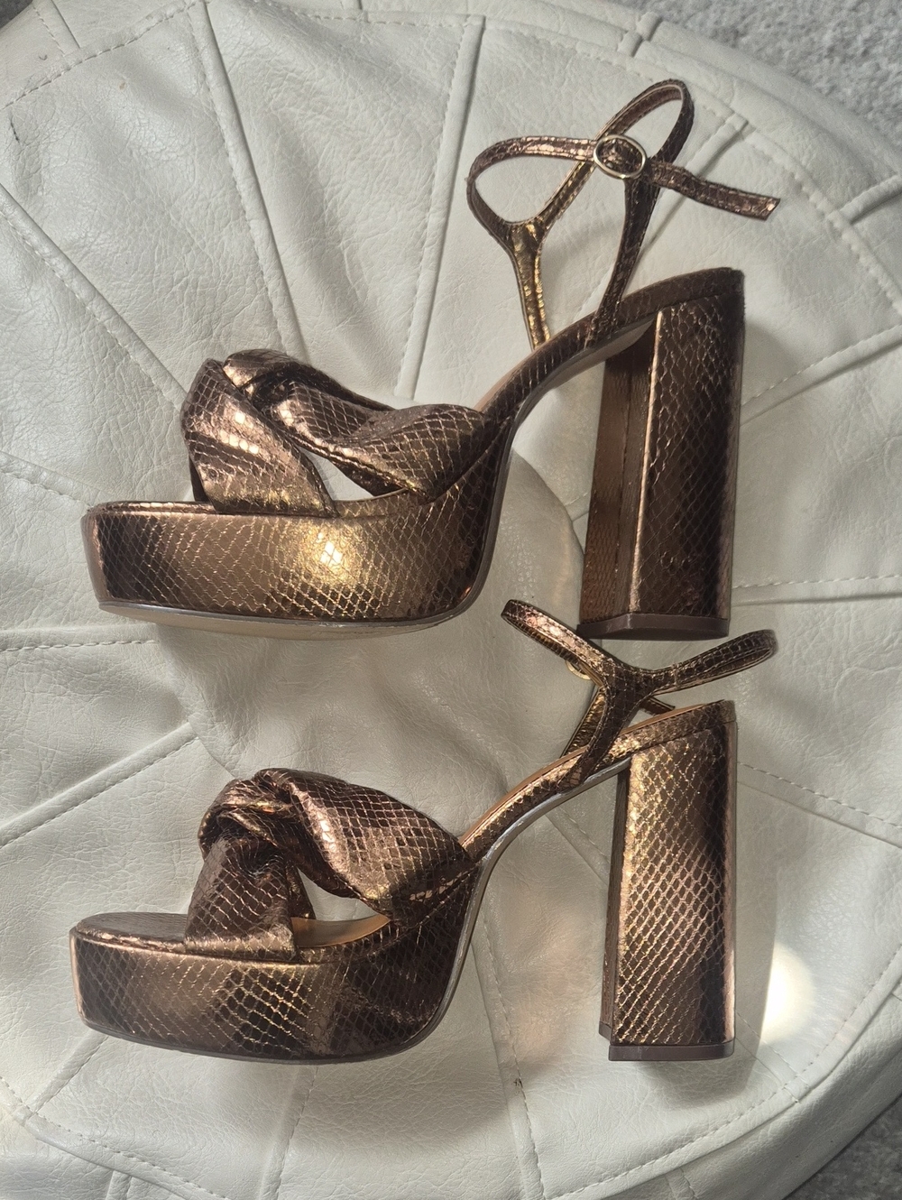 Primark Metallic Bronze Platform Sandals